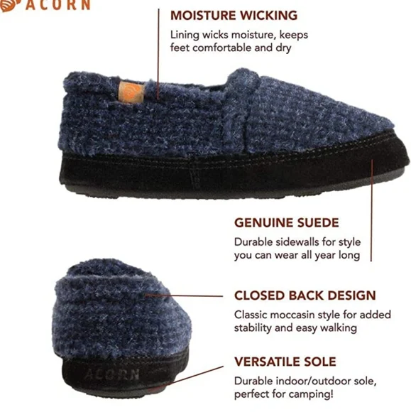 Kids Acorn Slippers 8-9 - Picture 2 of 5